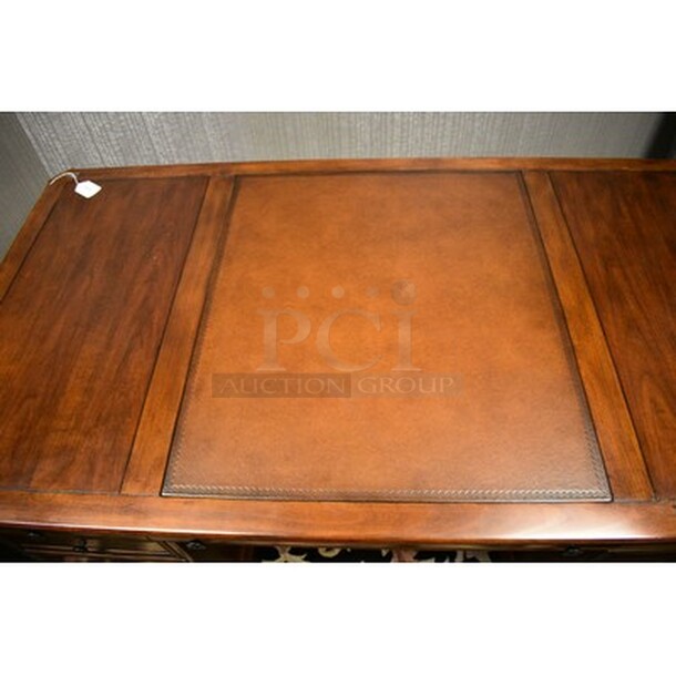 AMAZING! Hooker Furniture Wooden Executive Desk! 66x36x31.5  - Image 9 of 10