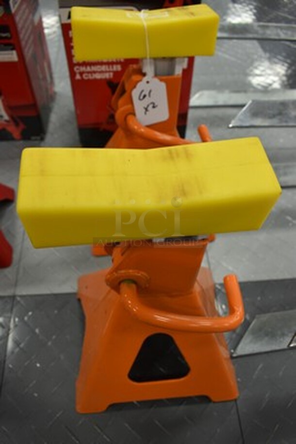 2 Allied 3 Ton Jack Stand. Model 47-JS3D, Serial Number 0078077. 7x7x19 - Image 1 of 6
