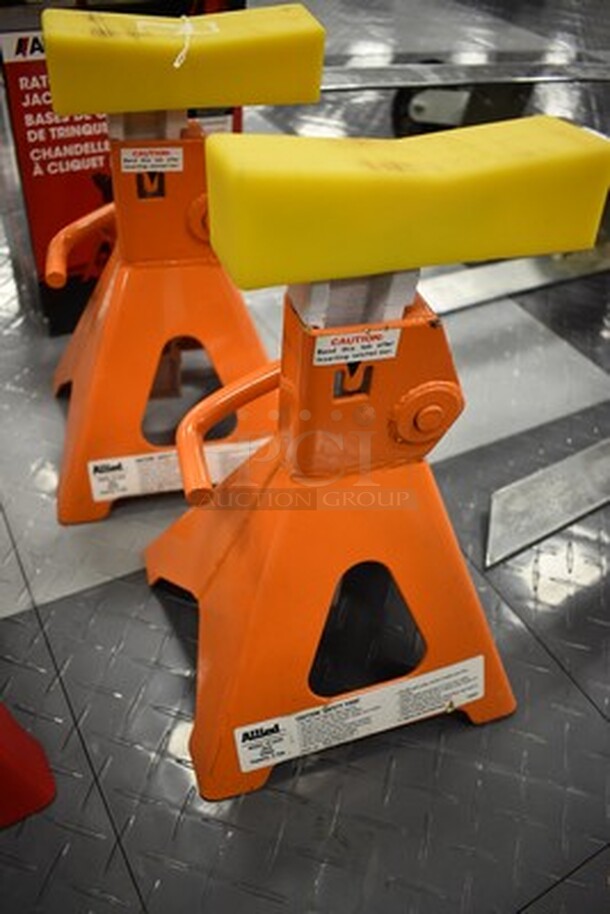 2 Allied 3 Ton Jack Stand. Model 47-JS3D, Serial Number 0078077. 7x7x19 - Image 6 of 6