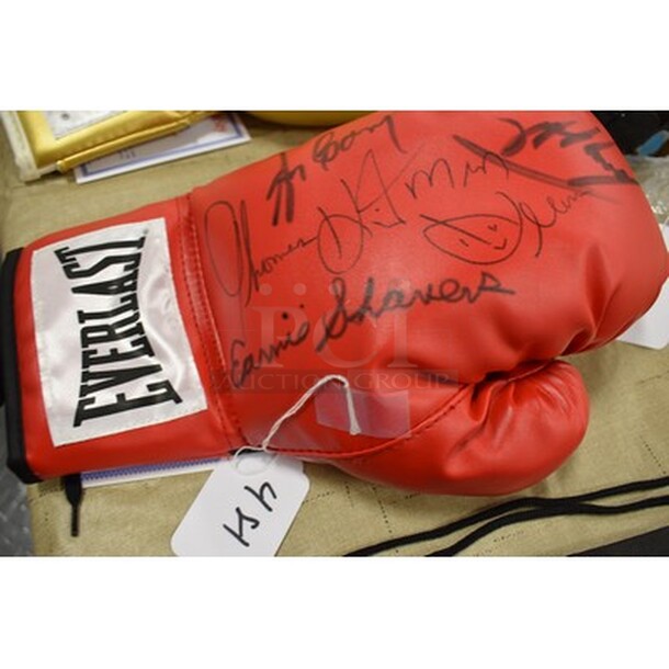 AMAZING! Boxing Glove Autographed by Larry Holmes, Earnie Shavers, and More! Comes With Certificate Of Authenticity!  - Image 2 of 5
