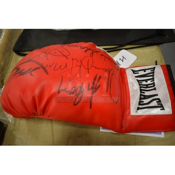 AMAZING! Boxing Glove Autographed by Larry Holmes, Earnie Shavers, and More! Comes With Certificate Of Authenticity!  - Image 3 of 5