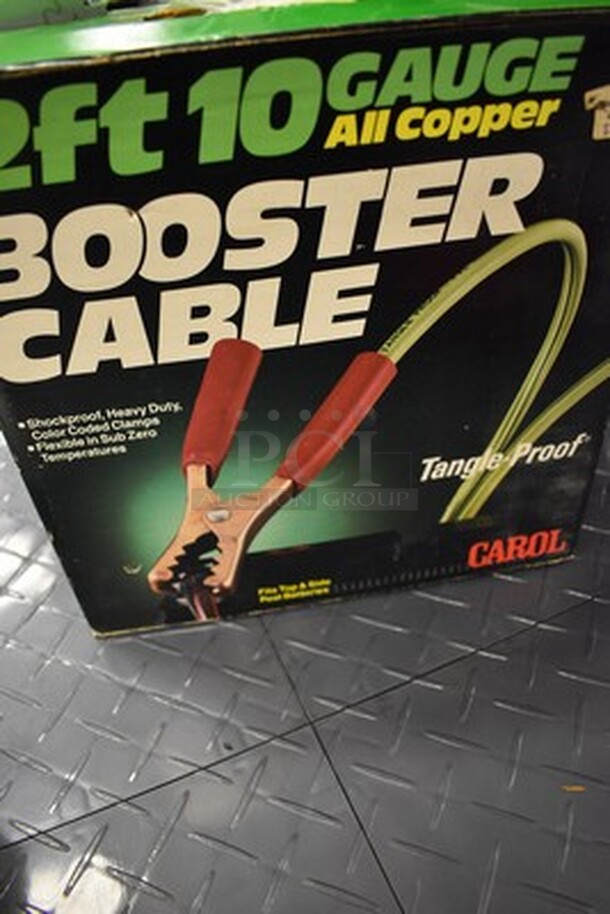 ORIGINAL IN BOX! Carol 12ft 10 Gauge All Cooper Booster Cable with Clamps.  - Image 2 of 4