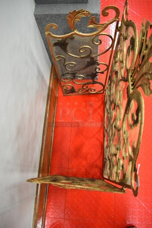 3 Panel Iron Scroll Design Fireplace Screen By Dr. Livingstone I Presume. 46x14x36 - Image 7 of 7