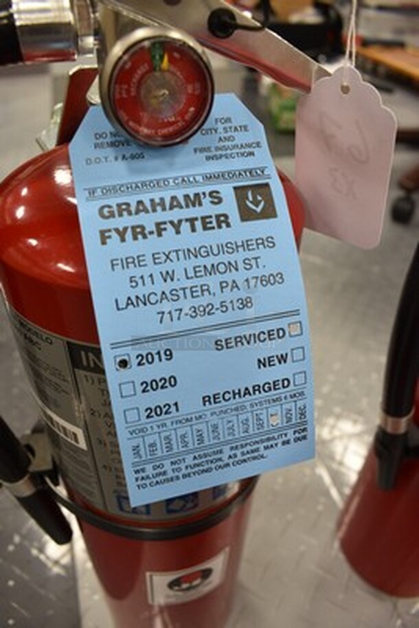 3 Fire Extinguishers! Serviced in 2019 4x4x22. 3x Your Bid! - Image 3 of 5
