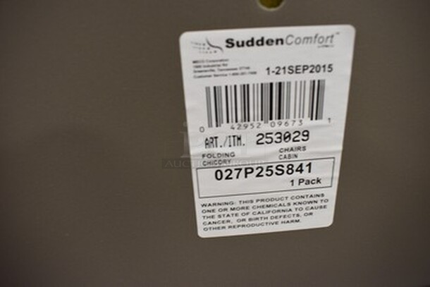 3 Sudden Comfort Folding Chairs. 3x Your Bid! - Image 4 of 4