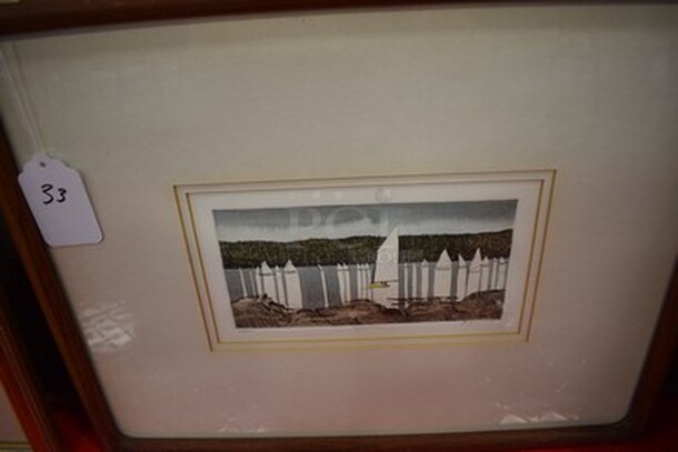 Reflections Picture In Custom Made Wooden Frame. Number 147/200. 19x1x15