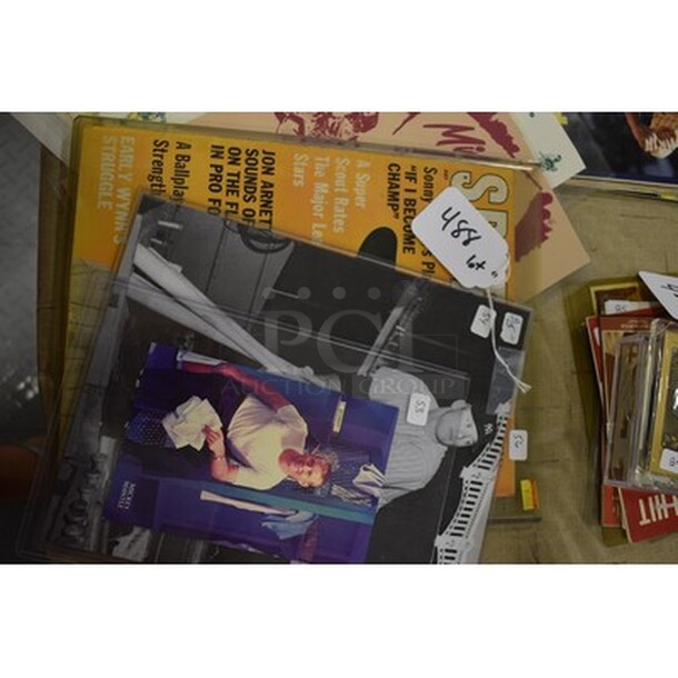 Lot Of Various Mickey Mantle Sports Memorbila! Includes Mickey Mantle Coffee Mug, Mickey Mantle's Holiday Inn Letter Head, and Record! All In One Money! - Image 6 of 8