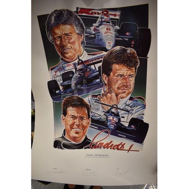 7 Autographed Michael and Mario Andretti Pictures! Client Was Personal Friend Of Andretti  Family! 7x Your Bid