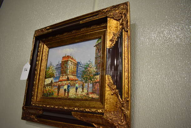 BEATUIFUL! Oil Painting Of Market With Artist's Autograph From Art Dealer Ed Mero! . 17x3x15 - Image 2 of 11