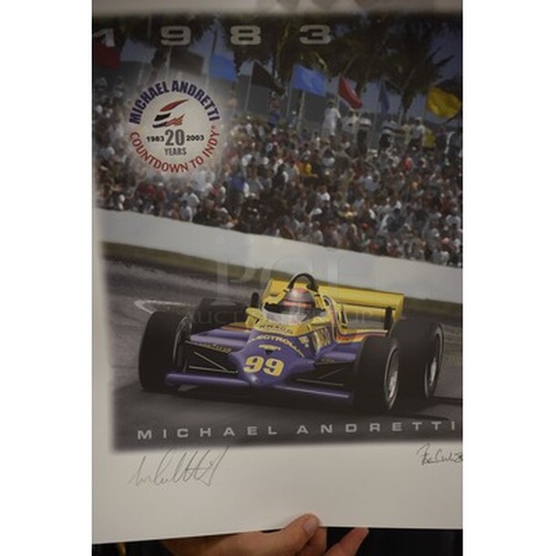 7 Autographed Michael and Mario Andretti Pictures! Client Was Personal Friend Of Andretti  Family! 7x Your Bid - Image 6 of 8