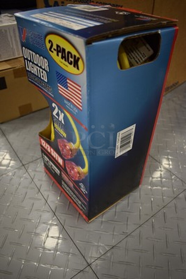 NEW IN BOX! 2-Pack U.S. Wire & Cable 50ft Outdoor Lighted Extension Cords. - Image 3 of 4