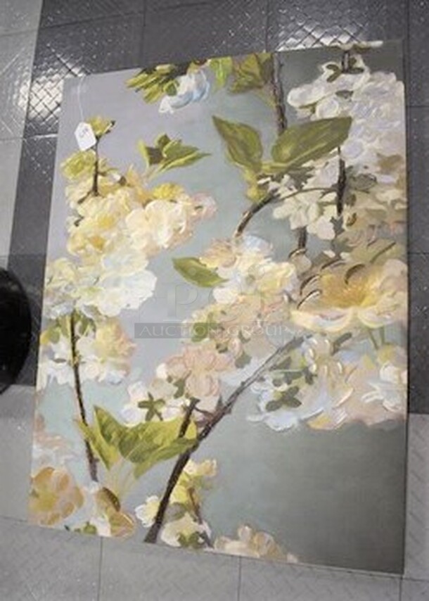 AWESOME! Floral Design Canvas Wall Art. 30x2x40 - Image 1 of 6
