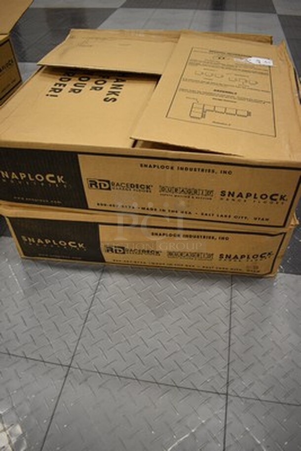 ALL IN ONE MONEY! 2 BRAND NEW BOXES! Bright Red Snaplock Flooring. Approx 17 24x24 Sections - Image 3 of 3