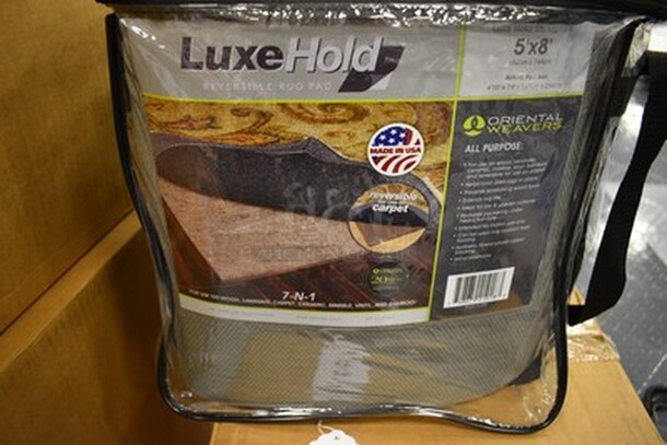 2 NEVER USED! Luxe Hold Reversible Rug Pad Still In Bags! 5'x8'. 2x Your Bid!