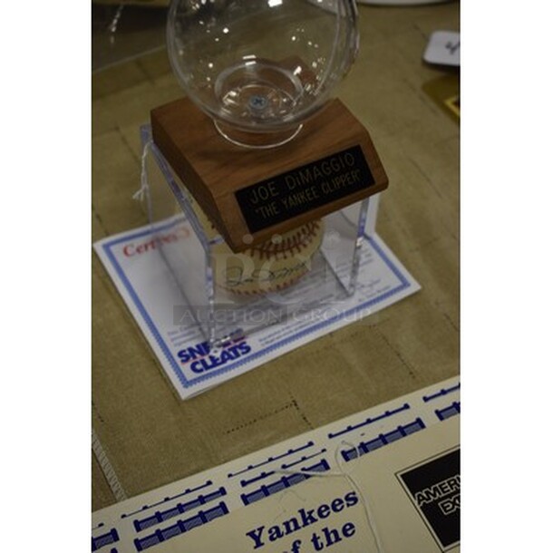 AWESOME! Baseball Autographed By Joe DiMaggio With Extra Baseball Display Case. Comes With COA! - Image 3 of 6