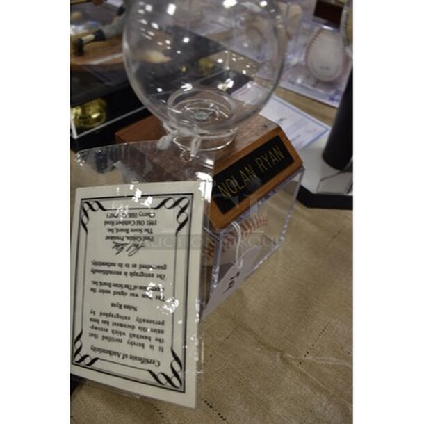 COOL! Nolan Ryan Autographed Baseball With Extra Display Case. Comes With COA! - Image 3 of 6