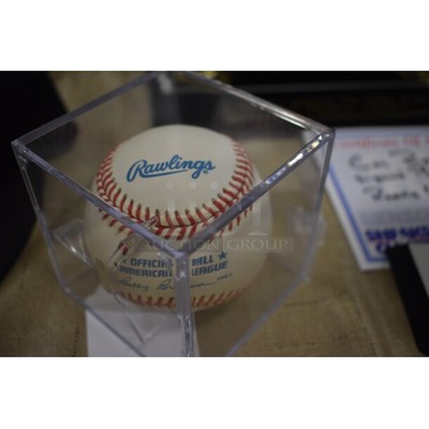 COOL! Nolan Ryan Autographed Baseball With Extra Display Case. Comes With COA! - Image 6 of 6