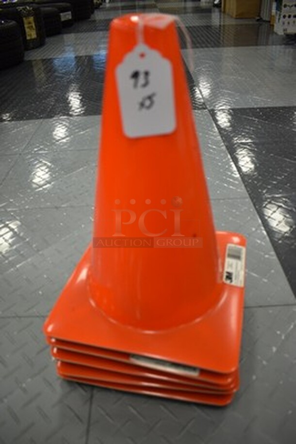 5 Orange Cones! 9x9x12. 5x Your Bid! - Image 1 of 3