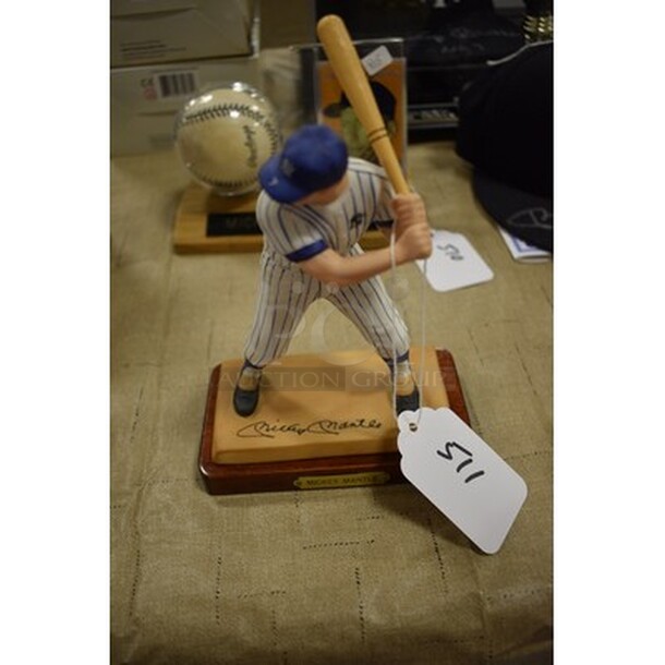 Mickey Mantle Figurine With Signature!