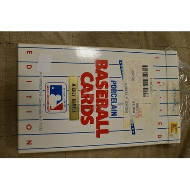 STUNNING! Mickey Mantle Autographed Porcelain Baseball Card. Comes With Certificate of Authenticity! - Image 1 of 8