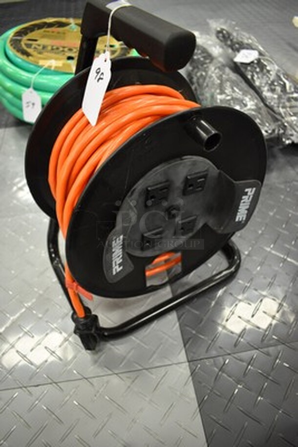 Prime Extension Cord Reel With Extension Cord and 4 Outlets