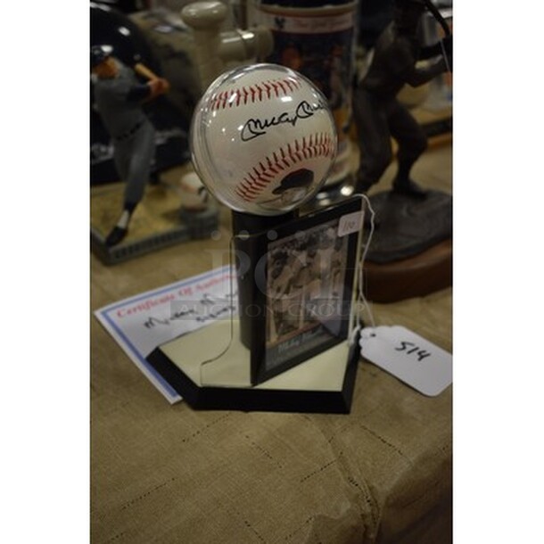 Autographed Mickey Mantle Baseball With Trading Card! Comes With Certificate of Authenticity! - Image 3 of 7