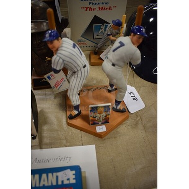 1990 Sports Impressions Special Commemorative "The Greatest Switch Hitter" Mickey Mantle Figurine With Signature! 1854/2401 - Image 1 of 8
