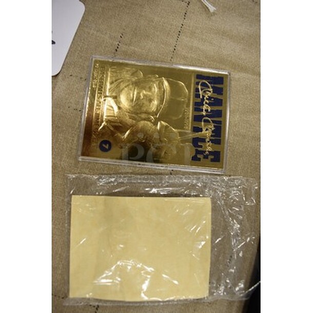 Mickey Mantle 23kt Genuine Gold Sculpted Trading Card! Comes With Certificate of Authenticity!  - Image 3 of 3