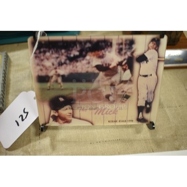Mickey Mantle Holographic Card On Tilting Stand