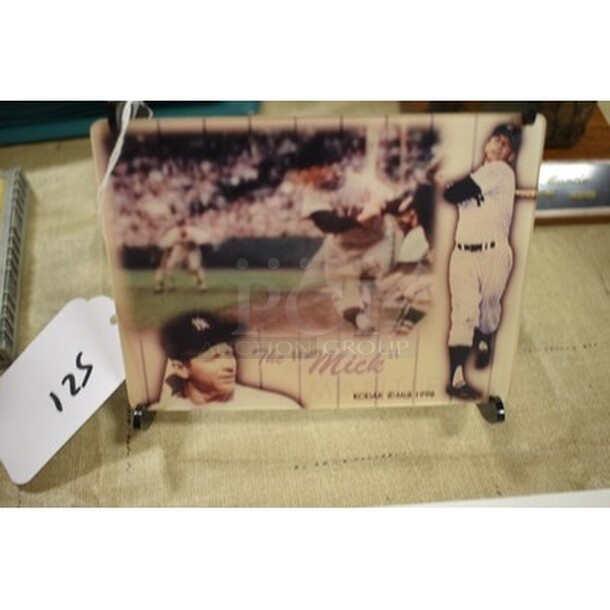 Mickey Mantle Holographic Card On Tilting Stand - Image 1 of 5