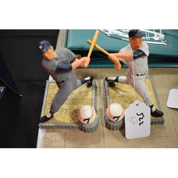 1995 Hamilton Collection Sports Impressions "Mickey Swings Home" and "The Switch Hitter Connects" Figurines From The Mickey Mantle Figurine Collection! 2x Your Bid! - Image 1 of 6