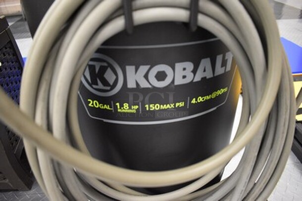 Kobalt Brand Model 0332041 Air Compressor on Wheels! 20 Gallon, 1.8HP, 150 Max PSI. 120V, 60Hz. 18x20x38. Tested and Working! - Image 8 of 12