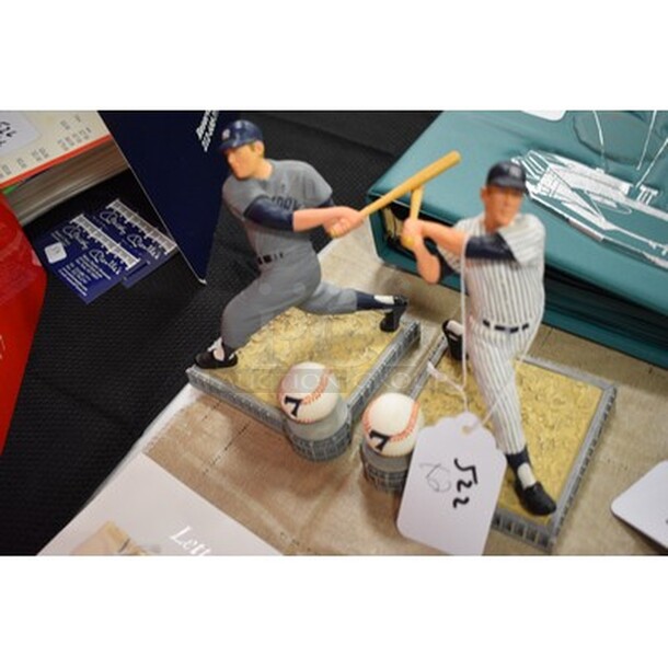 1995 Hamilton Collection Sports Impressions "Mickey Swings Home" and "The Switch Hitter Connects" Figurines From The Mickey Mantle Figurine Collection! 2x Your Bid! - Image 2 of 6