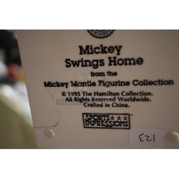 1995 Hamilton Collection Sports Impressions "Mickey Swings Home" and "The Switch Hitter Connects" Figurines From The Mickey Mantle Figurine Collection! 2x Your Bid! - Image 6 of 6