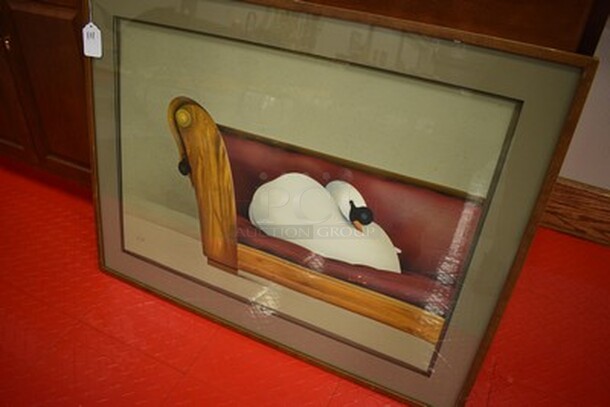 BEAUTIFUL! Framed Goose Painting With Painters Signature In Corner. 92/175. 37x1x29 - Image 2 of 7