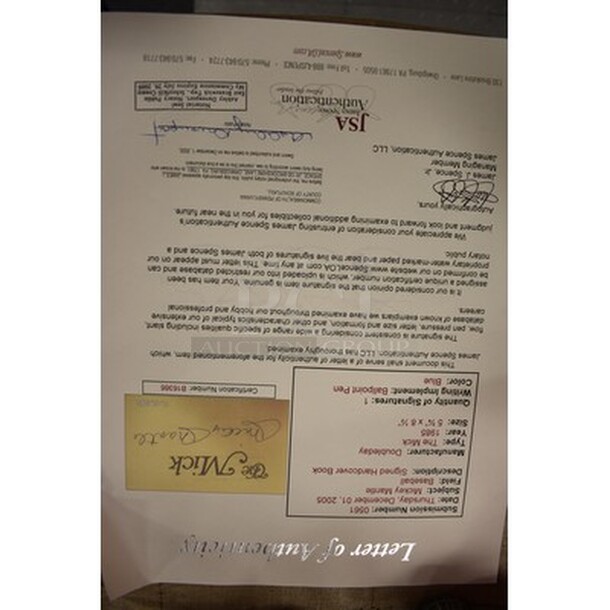 AUTOGRAPHED! The Mick Book by Mickey Mantle. Comes With Certificate Of Authenticity!  - Image 4 of 4