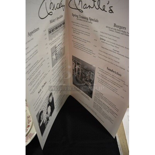 Various Memorabilia From Mickey Mantle's Restaurants Including Menus, Napkins, and Pamphlets. All In One Money! - Image 3 of 8