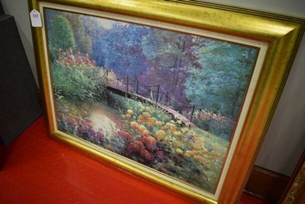 AMAZING! Millbrook Crossing Autographed Oil Painting By Charles Zhan From Art Dealer Ed Mero! 40x2x31 - Image 2 of 6
