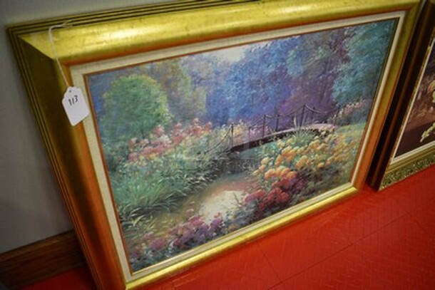 AMAZING! Millbrook Crossing Autographed Oil Painting By Charles Zhan From Art Dealer Ed Mero! 40x2x31 - Image 3 of 6