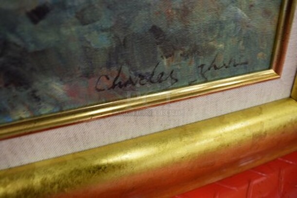 AMAZING! Millbrook Crossing Autographed Oil Painting By Charles Zhan From Art Dealer Ed Mero! 40x2x31 - Image 5 of 6