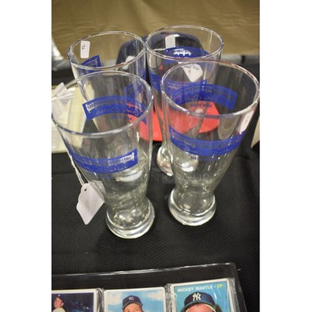 4 Glasses From Mickey Mantle's Restaurant. 4x Your Bid! - Image 1 of 4