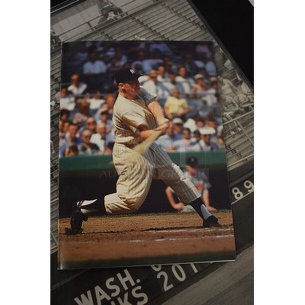 ALL IN ONE MONEY. Lot Of Mickey Mantle Posters Including Autographed Poster with COA. Big Poster 20.5x1x16.5 - Image 2 of 7