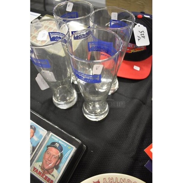 4 Glasses From Mickey Mantle's Restaurant. 4x Your Bid! - Image 3 of 4