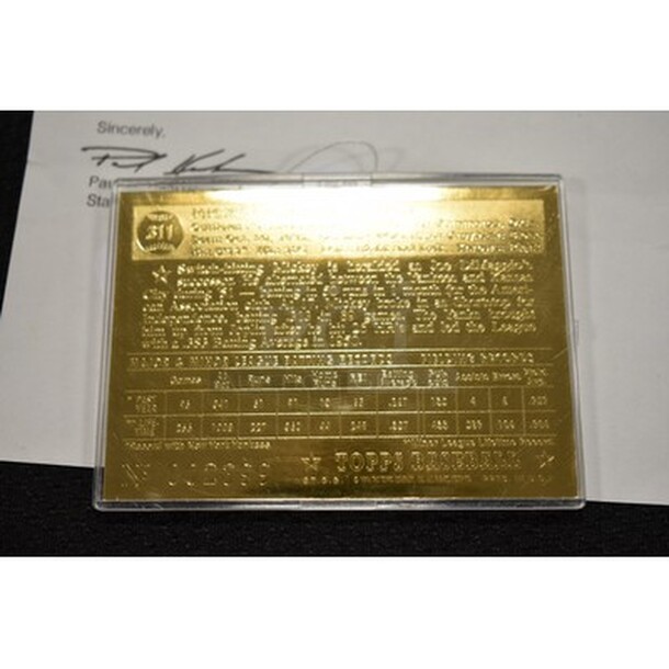 AWESOME! Mickey Mantle 22 KT Trading Card. Comes With Certificate of Authenticity!  - Image 3 of 4