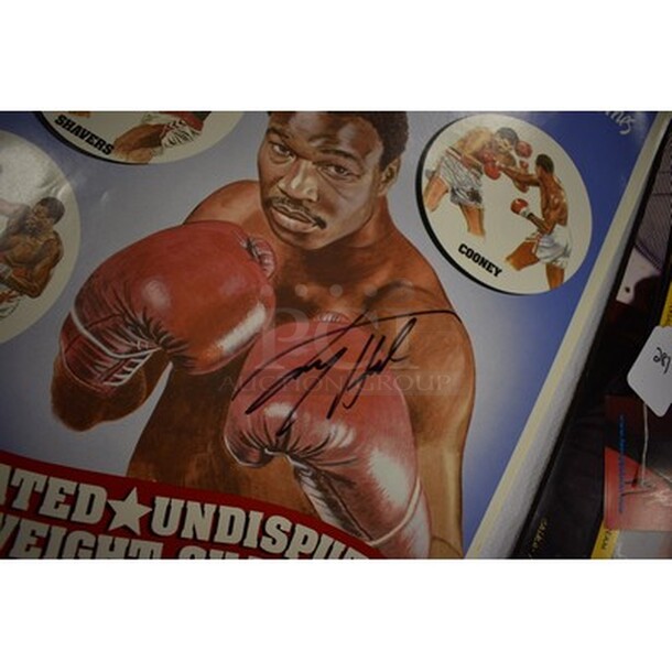 ALL IN ONE MONEY! Lot of 26 Autographed Larry Holmes Posters! - Image 2 of 5