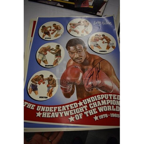 ALL IN ONE MONEY! Lot of 26 Autographed Larry Holmes Posters! - Image 3 of 5