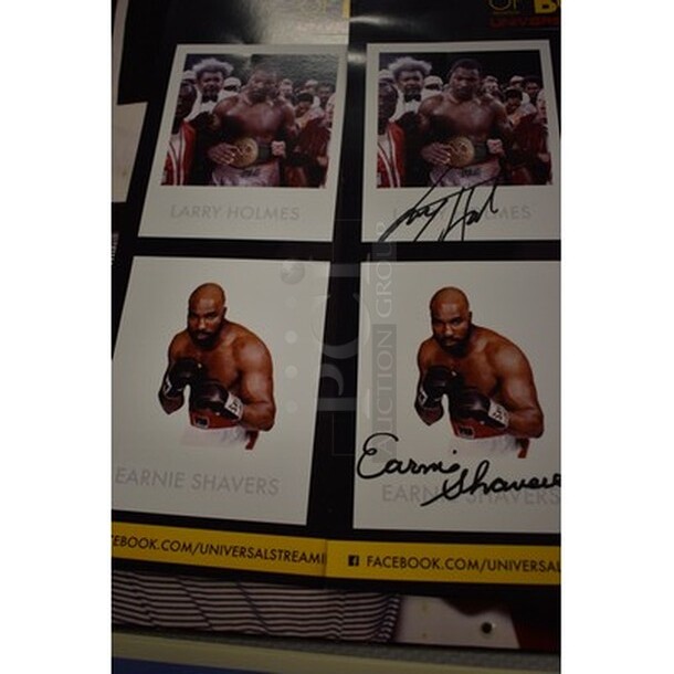 ALL IN ONE MONEY! 5 Autographed Posters of Larry Holmes, Thomas Hearns, Earnie Shavers, and Gerry Cooney! Big Poster 20x1x16 - Image 3 of 4