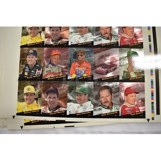 ALL IN ONE MONEY! 5 Indy and 4 Nascar UNCUT Racing Trading Cards!  17x1x23 - Image 4 of 9
