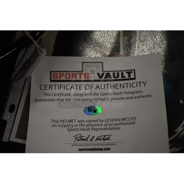 AMAZING! Autographed Lesean McCoy Football Helmet. Comes With Certificate of Authenticity!  - Image 3 of 5