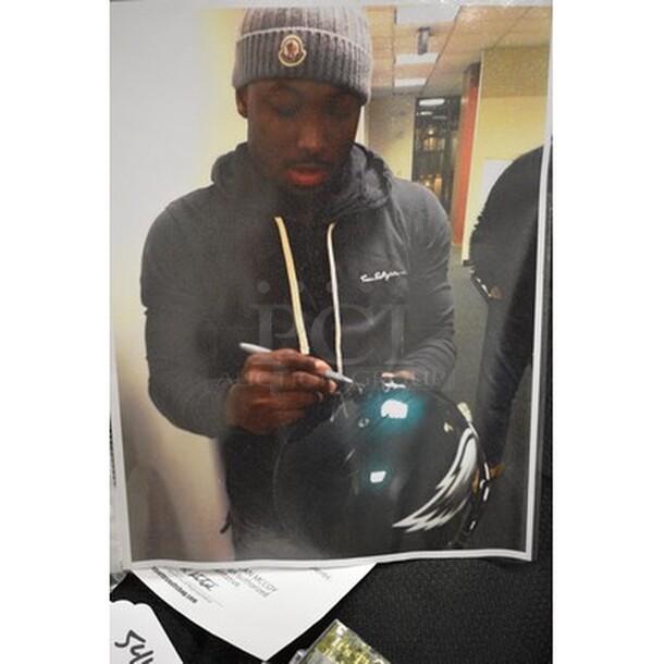 AMAZING! Autographed Lesean McCoy Football Helmet. Comes With Certificate of Authenticity!  - Image 5 of 5